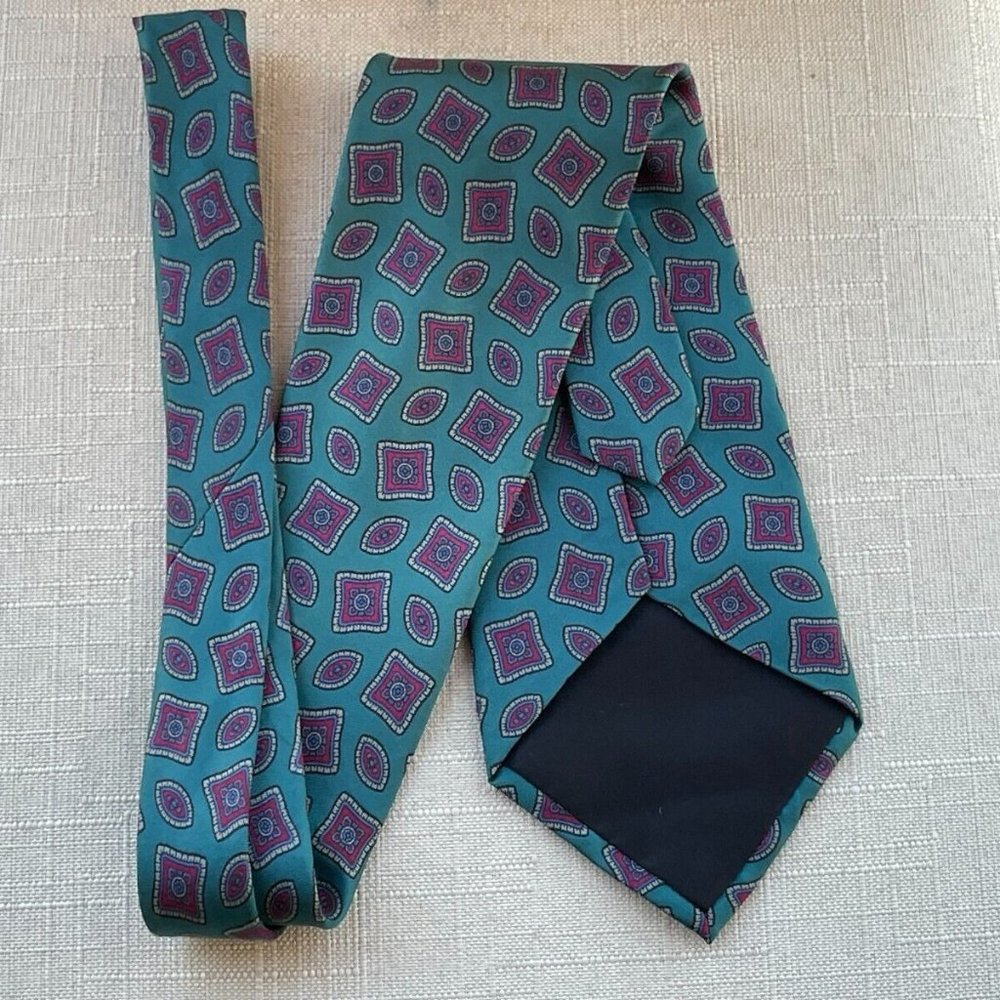 Oscar De La Renta Neckwear Men Tie Couture Collection 100% Silk Made in USA - Picture 5 of 13
